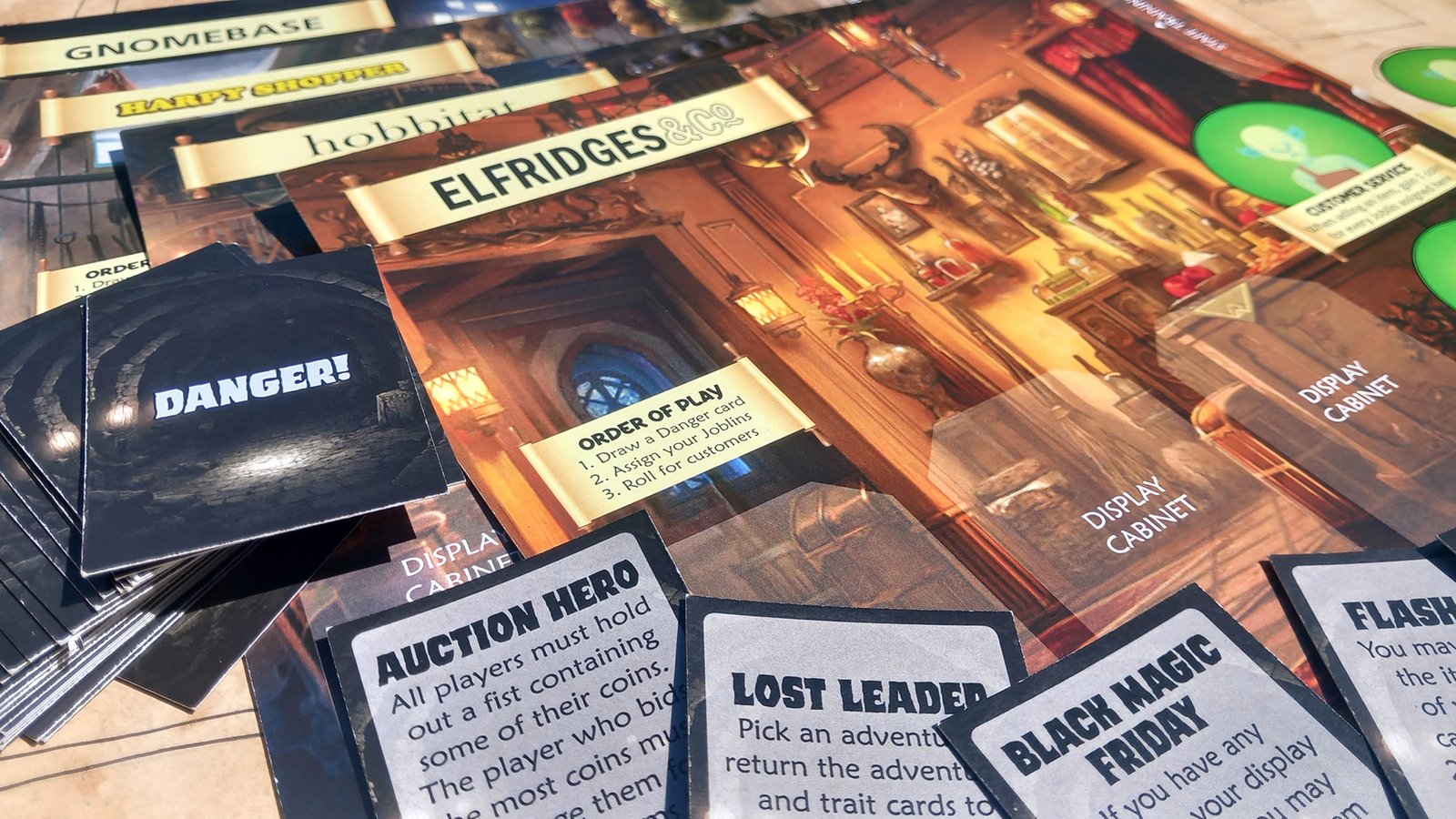 Dungeon Shopkeeper prototype game board showing a medieval shop interior